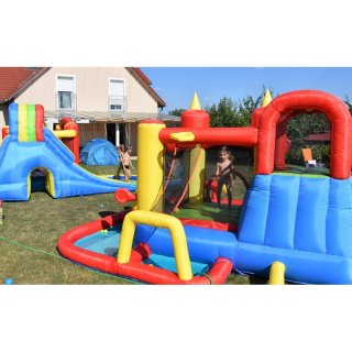 Vodní AQUA skákací hrad FUNLAND s bazénem, skluzavkou, míčky a síťkou