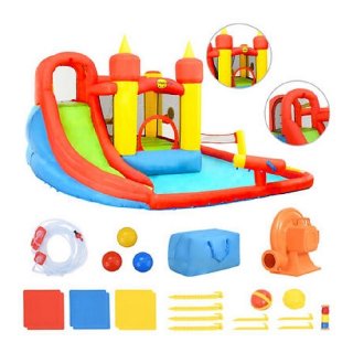 Vodní AQUA skákací hrad FUNLAND s bazénem, skluzavkou, míčky a síťkou