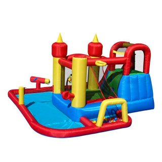 Vodní AQUA skákací hrad FUNLAND s bazénem, skluzavkou, míčky a síťkou