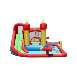 Vodní AQUA skákací hrad FUNLAND s bazénem, skluzavkou, míčky a síťkou