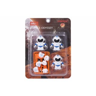 Astronaut, 3 figurky průzkumný tým, velikost 6 cm