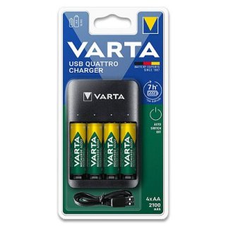 Nabíječka VARTA USB Quattro Charger + 4 AA 2100 mAh R2U
