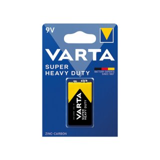 VARTA baterie zinko-uhlik. SUPER HEAVY DUTY 2022 9V/6F22