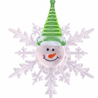 LED sněhová vločka sněhulák 10cm, assort (zn. TORO)