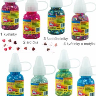 Glitrové lepidlo s konfetami, 30ml (zn. AndělPřerov)