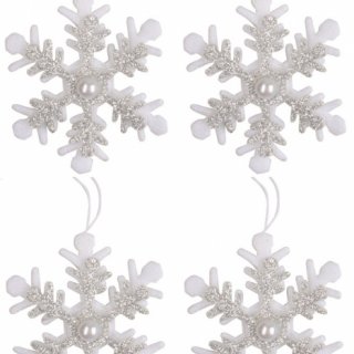 Vločka bílostříbrná, 4 ks v sáčku, 6 cm (zn. AndělPřerov)