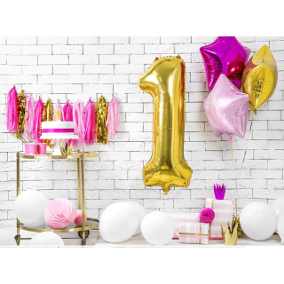 Narozeninová svíčka číslo 1, zlatá (zn. PartyDeco)
