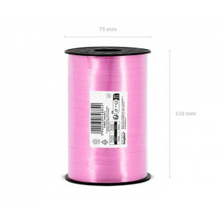 Stuha plastová, světle růžová, 0.5cm/225m (zn. PartyDeco)