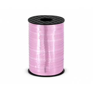 Stuha na balónky plastová, růžová, 0.5cm/225m (zn. PartyDeco)