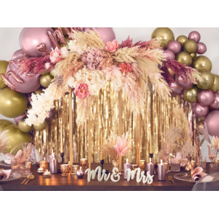 Fóliový nápis z balónků - Mr a Mrs (zn. PartyDeco)