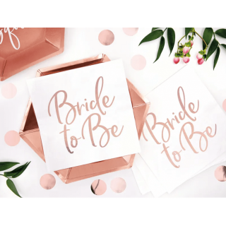 Ubrousky, Bride to Be, rosegold, 33*33 cm (zn. PartyDeco)