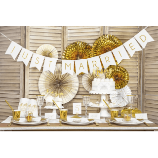 Stuha plastová na balónky, glitrová zlatá 0.5cm/225m (zn. PartyDeco)