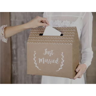 Svatební krabička - Just Married (zn. PartyDeco)