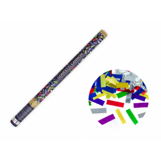 Vystřelovací konfety, barevný mix, 80 cm (zn. PartyDeco)