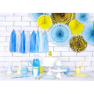 Girlanda se střapci, 30cmx1.5m, modré (zn. PartyDeco)