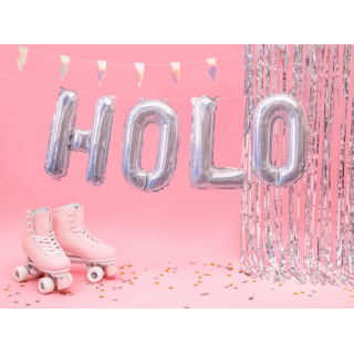 Foliový balónek písmeno O - holografický, 35cm (zn. PartyDeco)