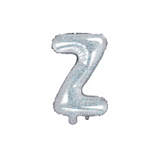 Foliový balónek písmeno Z - holografický, 35cm (zn. PartyDeco)