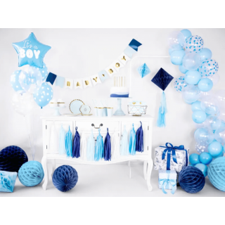 Papírová girlanda BABY BOY, modrá (zn. PartyDeco)