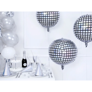 Fóliový balónek DISCO koule, 40cm (zn. PartyDeco)