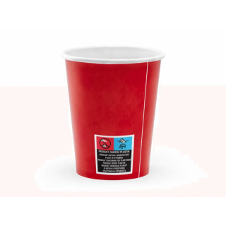 Papírové kelímky Piráti ARR!, červené, 220ml, set 6ks (zn. PartyDeco)