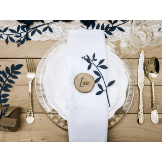 Dřevěné jmenovky na stůl, 4.5-6cm, set 20ks (zn. PartyDeco)