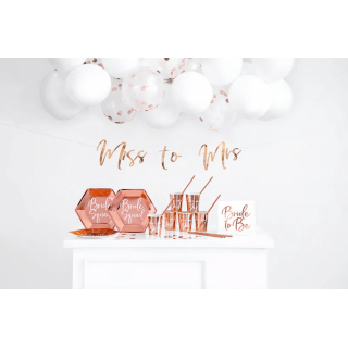 Papírové kelímky SHE SAID YES!, rosegold, 220ml, set 6ks (zn. PartyDeco)