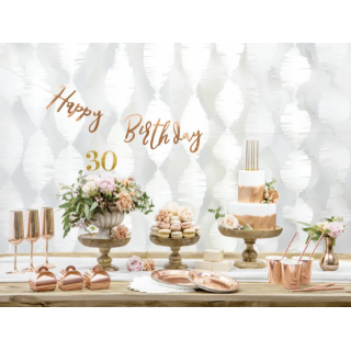 Papírové talířky, rosegold barva, 18cm, set 6ks (zn. PartyDeco)