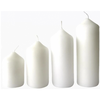 Svíčka adventní bílá 4 velikosti, průměr 4 cm