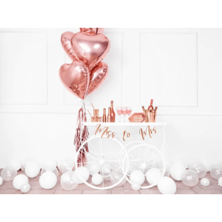 Papírové talířky Bride Squad - rosegold, 23cm, set 6ks (zn. PartyDeco)