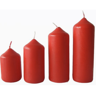 Svíčka adventní červená 4 velikosti, průměr 4 cm
