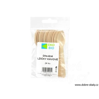 EKO-BIO dřevěné lžičky kávové, set 24ks