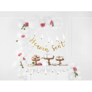 Papírové talířky - bílé s zlatým okrajem, 18.5cm, set 6ks (zn. PartyDeco)