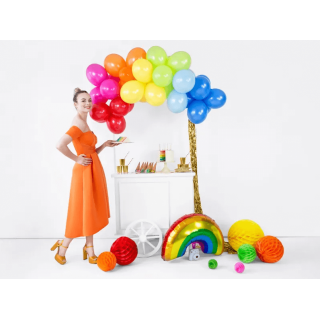Papírové talířky Hvězda - zlaté, 23cm, set 6ks (zn. PartyDeco)