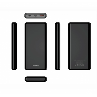 Powerbanka POWER LINE 10 000 mAh, 20W, Power Delivery, černá (zn. SWISSTEN)