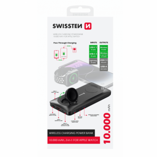 Powerbanka 10000 mAh, 2v1 pro Apple Watch a Magsafe (zn. SWISSTEN)