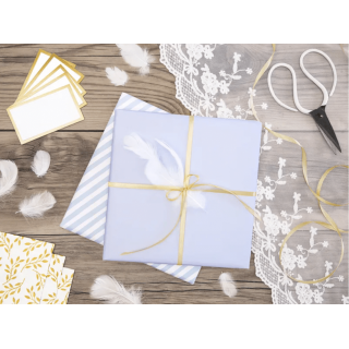Svatební jmenovky se zlatým lemováním, 9.5x5.5cm (zn. PartyDeco)