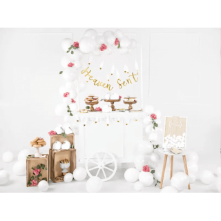 Dřevěná svatební kniha hostů - Andělská křídla, 27.5x39.5cm (zn. PartyDeco)