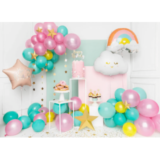 Zápich do dortu Happy Birthday - zlatý, 22.5cm (zn. PartyDeco)
