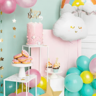 Zápich do dortu Happy Birthday - zlatý, 22.5cm (zn. PartyDeco)