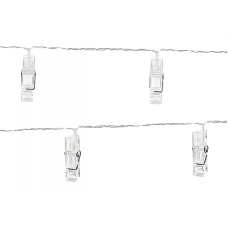LED svítící klipy na fotky, průhledné (zn. PartyDeco)