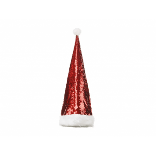 Santa čepice, prémiová s obracejícími se flitry (zn. PartyDeco)