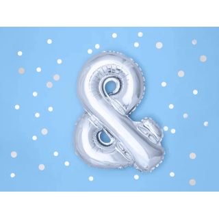Fóliový balónek "Ampersand", 35cm stříbrná barva (zn. PartyDeco)