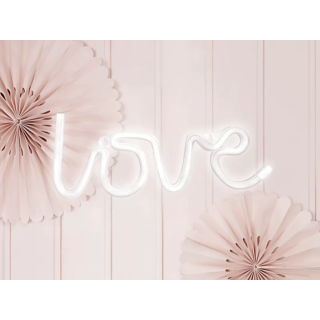 Neonový nápis LOVE, osvětlení LED (zn. PartyDeco)