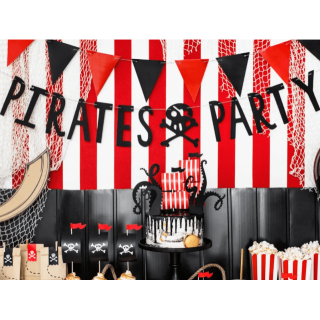 Závěsná pirátská girlanda Pirate´s party, černá (zn. PartyDeco)