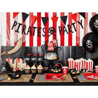 Závěsná pirátská girlanda Pirate´s party, černá (zn. PartyDeco)