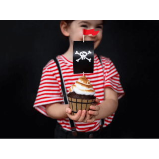 Cupcake Pirátská sada, set 6ks (zn. PartyDeco)