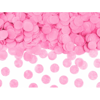 Vystřelovací konfety, růžové - Gender reveal / Odhalení pohlaví, délka 60 cm (zn. PartyDeco)