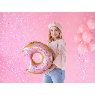 Vystřelovací konfety, růžové - Gender reveal / Odhalení pohlaví, délka 60 cm (zn. PartyDeco)