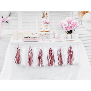 Girlanda se střapci, 0.3x1.5m, bílá barva (zn. PartyDeco)