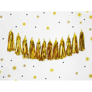 Girlanda se střapci, 0.3x1.5m, zlatá barva (zn. PartyDeco)